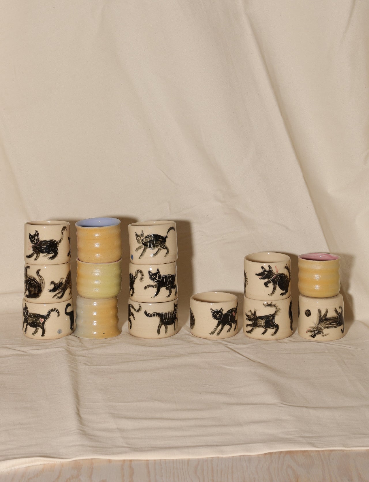 Czarki z kotami i czarki ombre