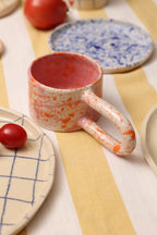 Ceramiczna, różowa filiżanka Sunset