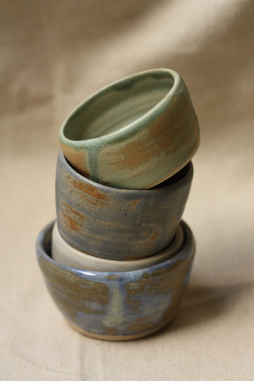 Kolorowe czarki z kursu toczenia na kole