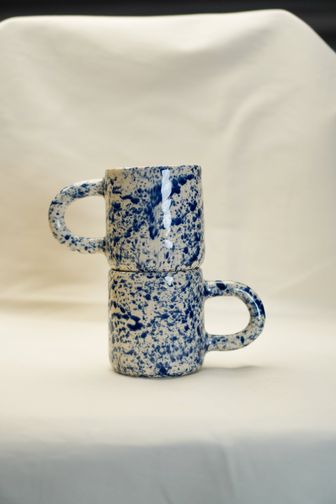 Kubki duże kobaltowe