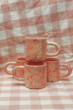 Kubki różowo-pomarańczowe