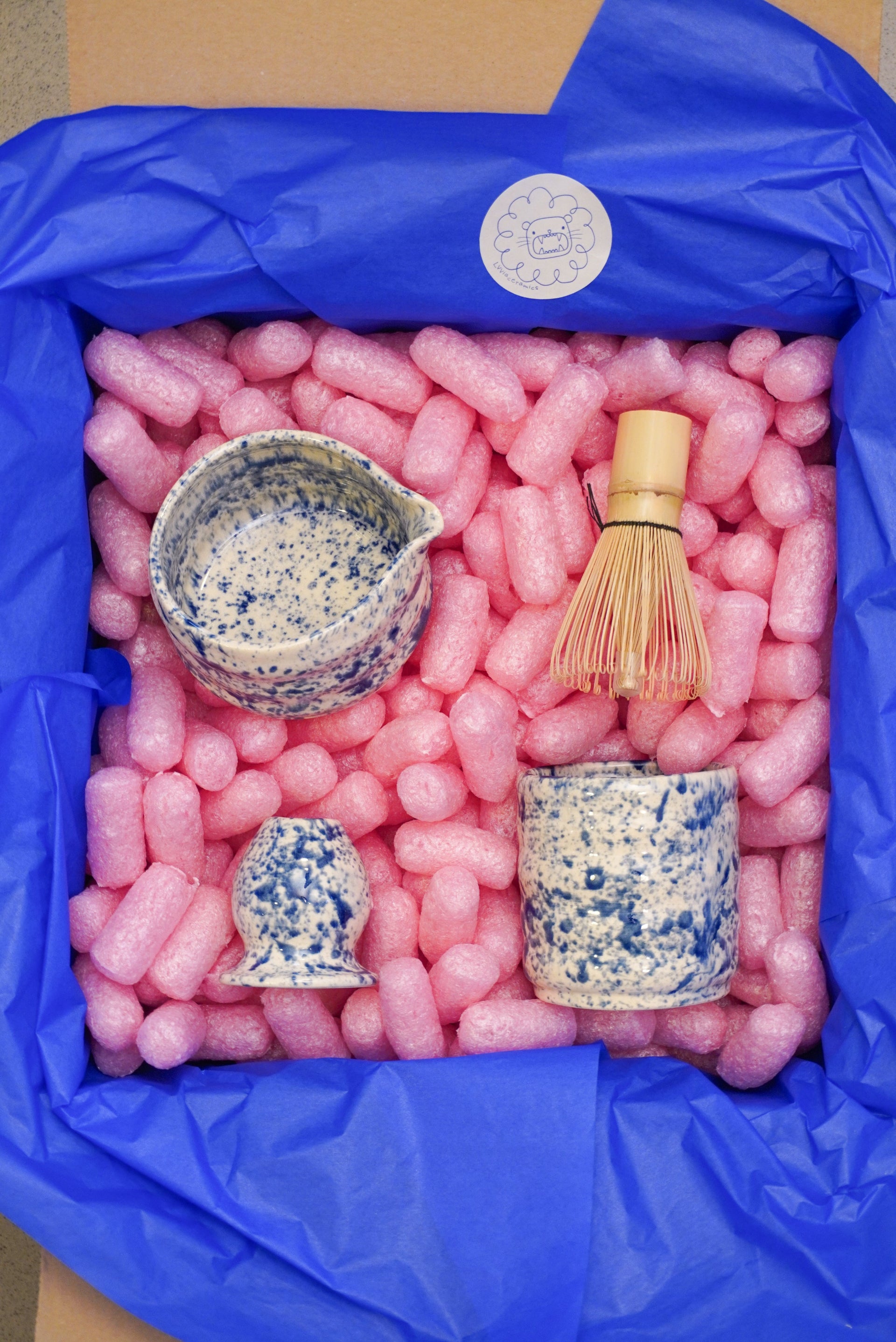 Matcha set Kobalt z czarka