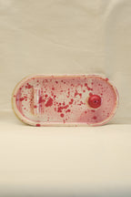 Różowa kadzielnica z kulka czerwona