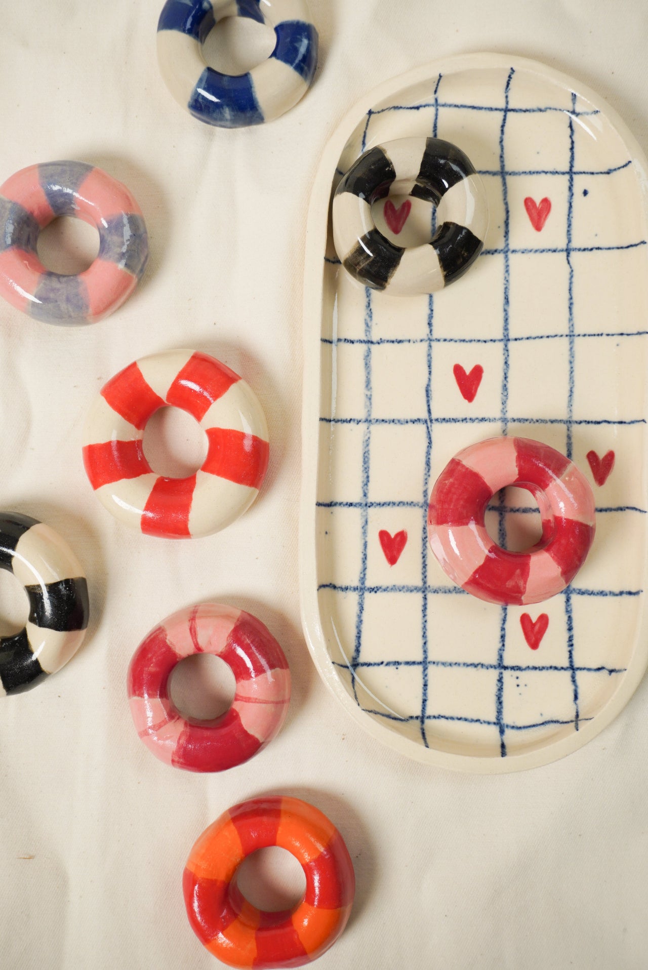 Ceramiczne świeczniki oponki