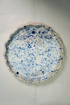 Talerz z falbanką kobalt splashes