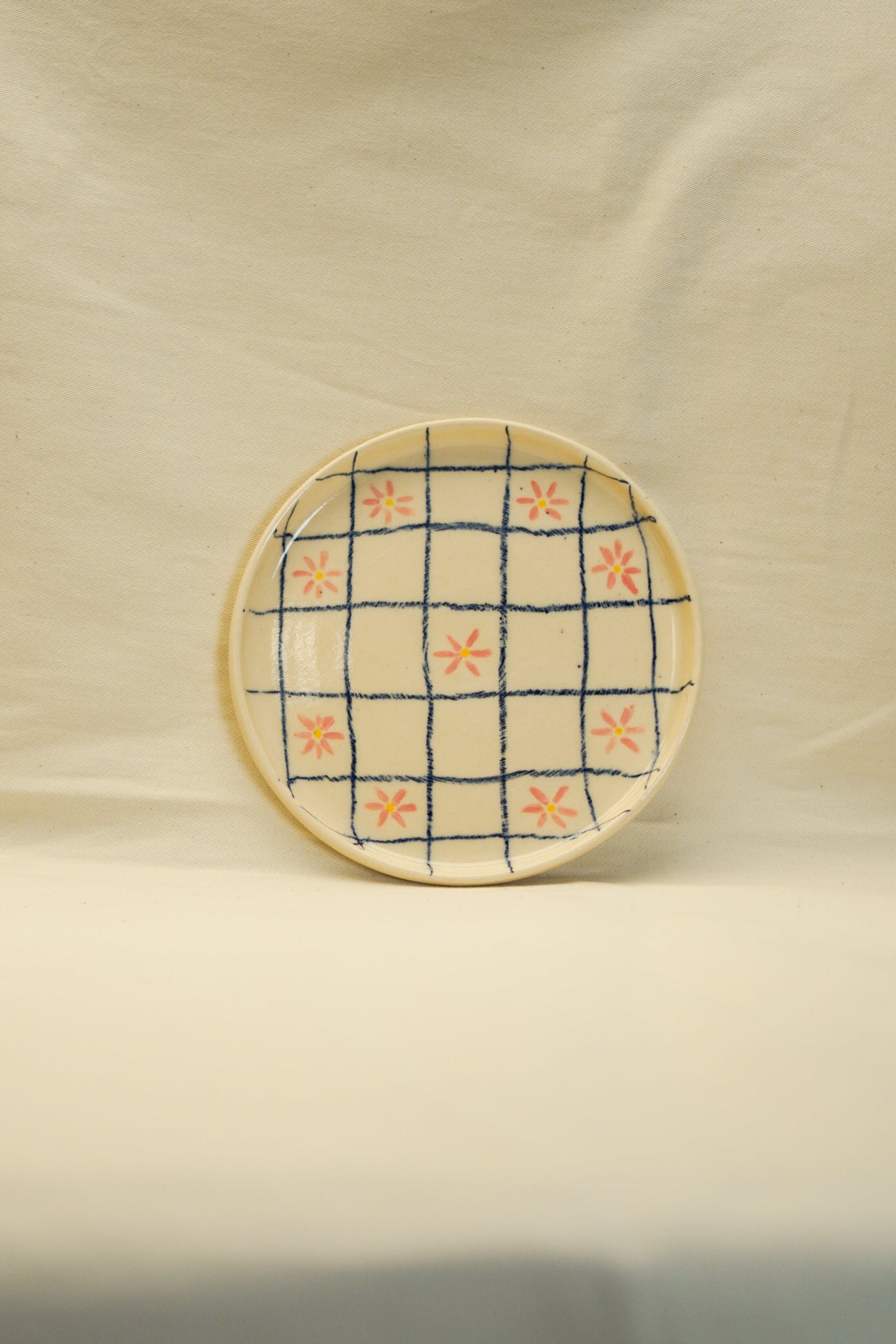 Talerzyk w kratkę Flowers