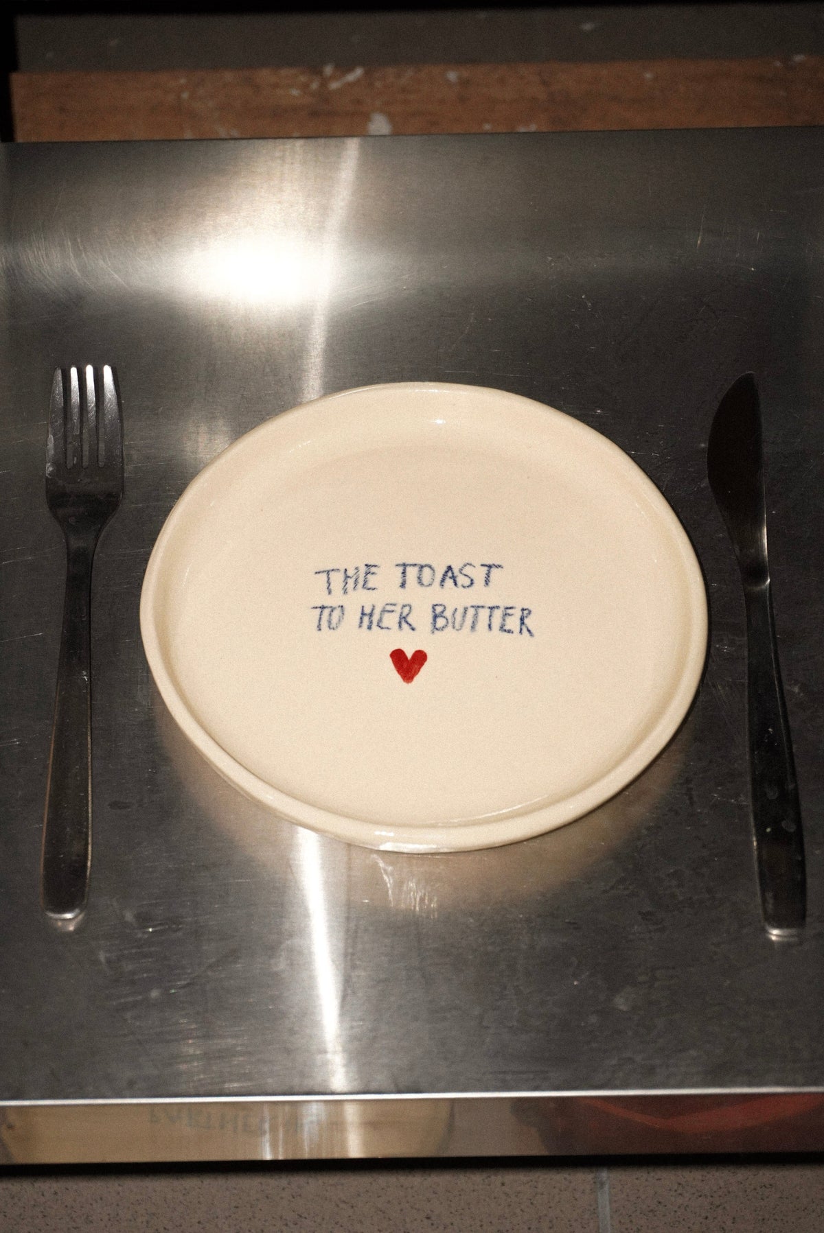 The toast to her butter talerzyk