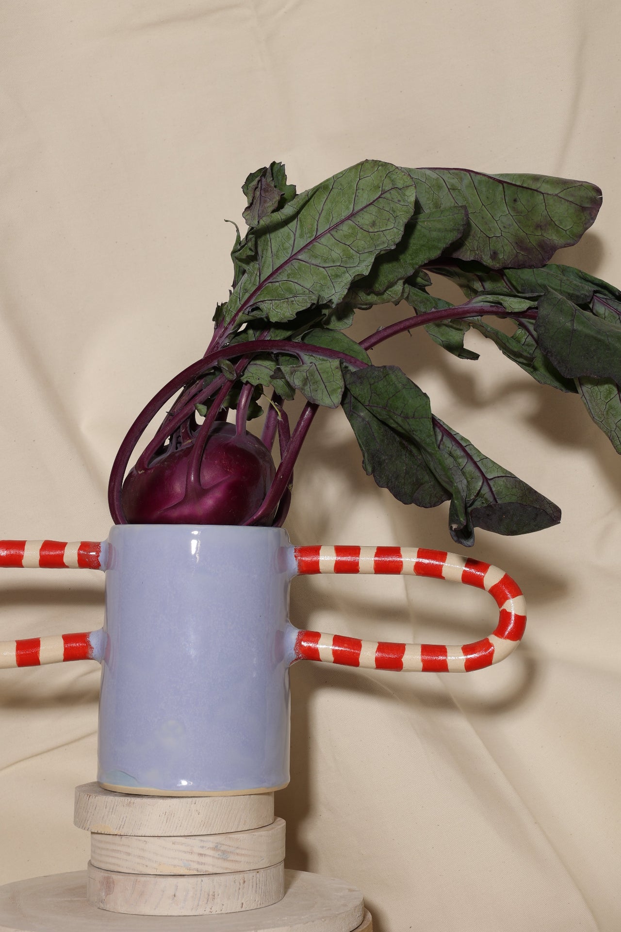 Wazon niebieski circus detal